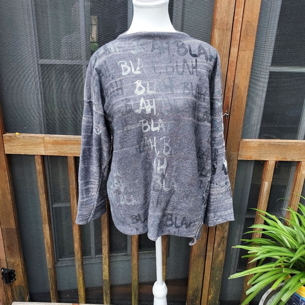 Paper Temples BLAH BLAH BLAH Pullover Sweater